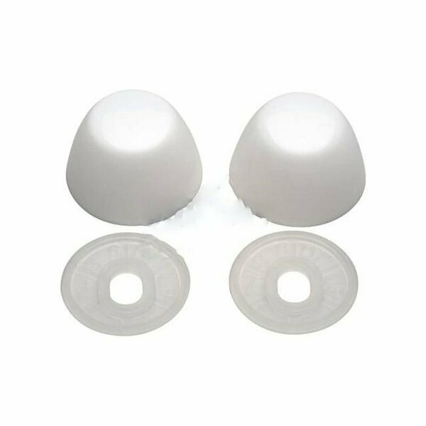 American Imaginations Unique White Toilet Screw Bolt Caps Plastic AI-38588